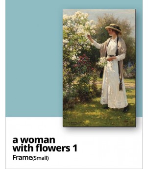 a woman with flowers 1_소형액자