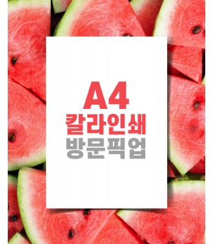A4 칼라인쇄 (모조지 120g) / 방문픽업